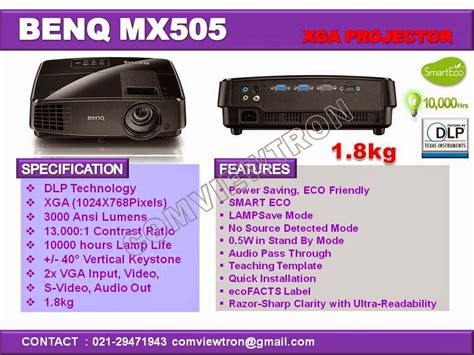 Dunia Proyektor Benq Projector Mx505 Promo Bonus Layar 70x70