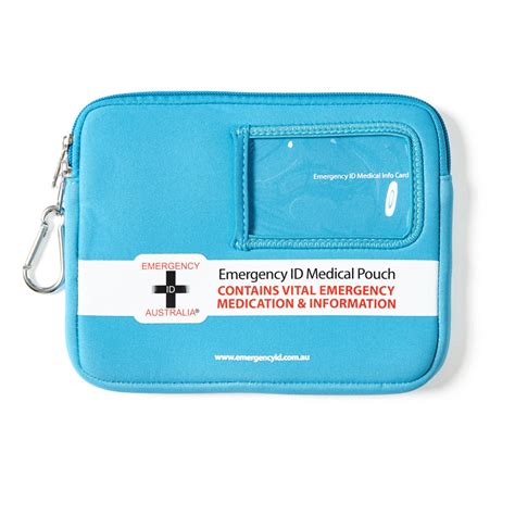 Medical Emergency Id Pouch Blue Medium 11101007 Student First Aid