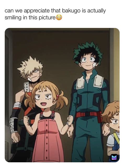 a rare moment of bakugo smiling | Boku no hero academia funny, Bakugo