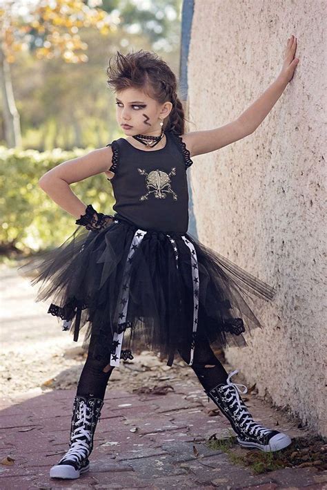 Rock N Roll Ballerina Rock Star Tutu Dress Halloween Punk Rock