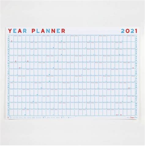 2021 Year Planner Calendar Yearly Planner Year Calendar Planner