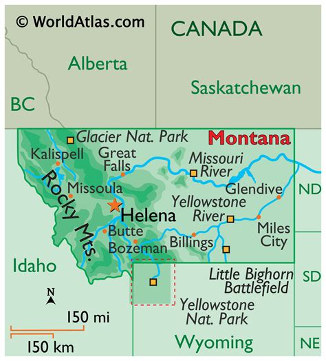 Geography Of Montana World Atlas
