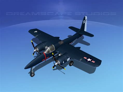 Grumman F7F Tigercat V02 Modelo 3D 99 3ds Unknown Stl Obj Max