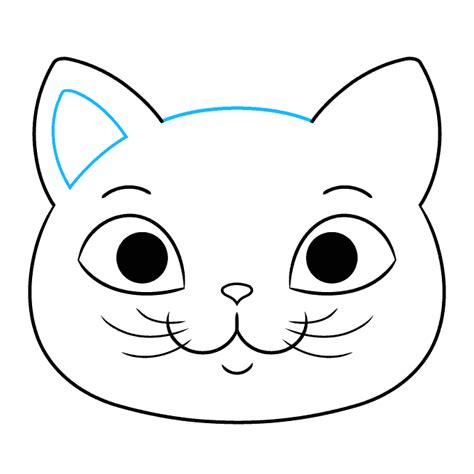 How To Draw An Easy Cat Face Really Easy Drawing Tutorial