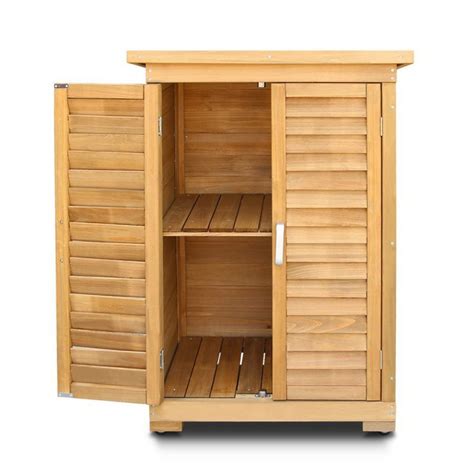 Portable Wooden Garden Storage Cabinet Complete Storage Solutions
