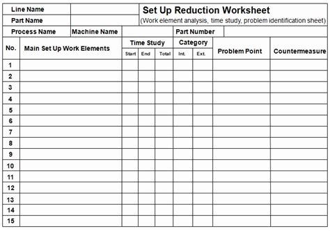 Time Study Sheet Excel