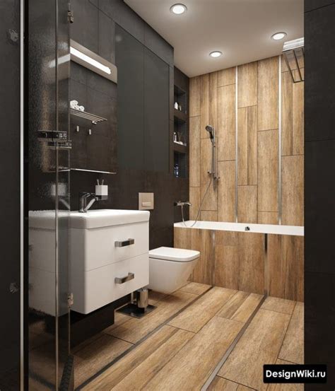 Дизайн плитки в ванной с туалетом в современном стиле фото