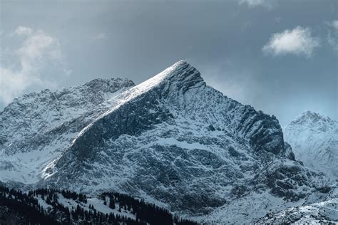 Wallpaper Mountain Peak Snowy Slope Landscape Hd Widescreen