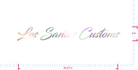 Text Los Santos Customs Vinyl Custom Lettering Decal4 X 2937 In Oil