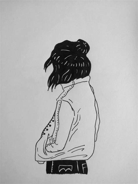 Aesthetic Tumblr Girl Drawing Short Hair Largest Wallpaper Portal