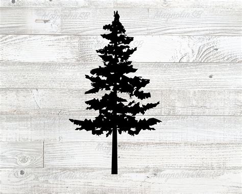 Pine Tree Svg Dxf Tree Clip Art Cut File For Cricut Etsy