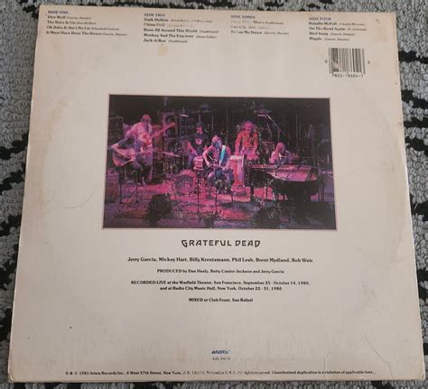 Grateful Dead Reckoning 2 Lp Vinyl 1981 Arista A2l 8604 Live W Inner