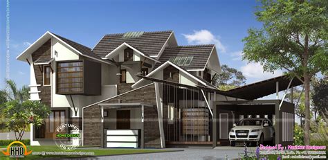 Ultra Contemporary House Kerala Home Design And Floor Plans 8000 Houses
