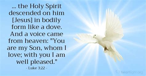 Illustration Of Luke 322 — The Holy Spirit Descended On Him Jesus