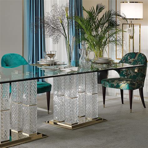 Find modern dining room chairs as dashing as the table itself. Exclusive High End Italian Cut Glass Dining Table And ...