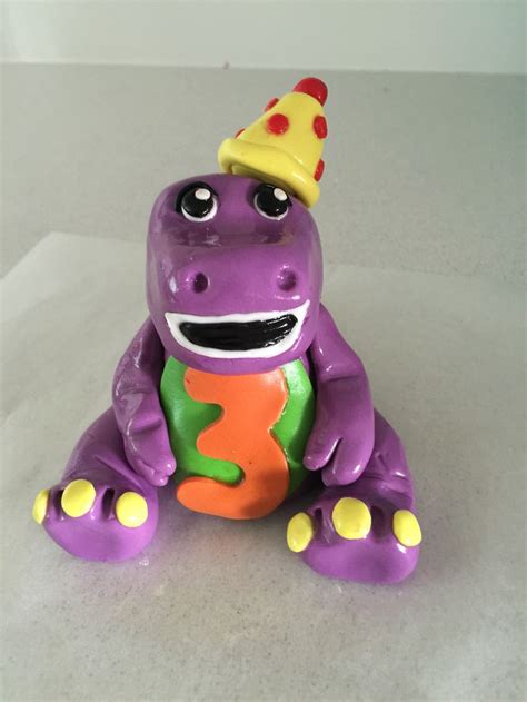 Barney The Dinosaur Inspired Cake Topper Barney The Dinosaurs