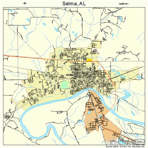 Selma Alabama Street Map 0169120