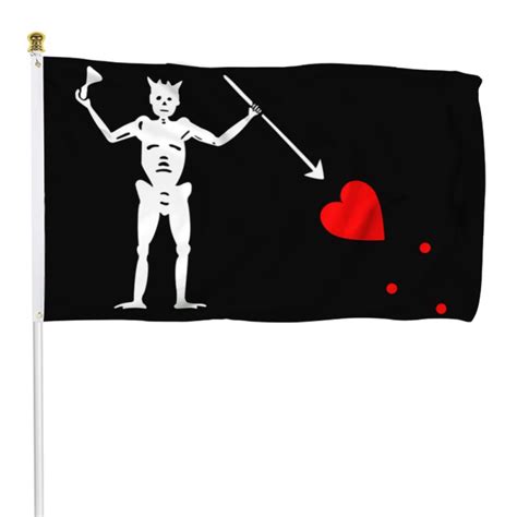 Pirate Of Blackbeard Edward Teach Flag Banner