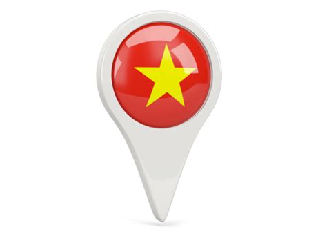Round Pin Icon Illustration Of Flag Of Vietnam