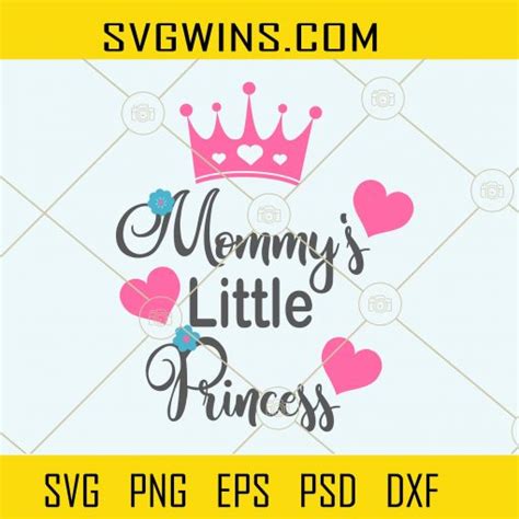 Mommys Little Princess Svg Princess Crown Svg Toddler Little Girl