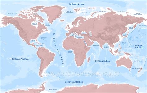 Mares Del Mundo Mapa Con Nombres Atlas Mundial De Mapa Mapa Politico