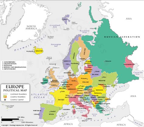 Political Map Of Europe Countries