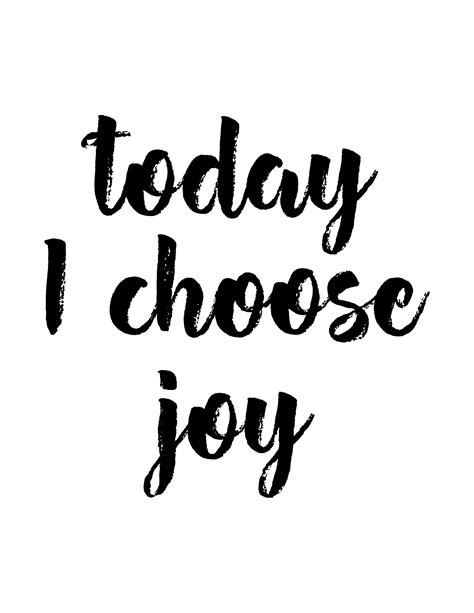 Printable Today I Choose Joy Wall Art Poster Wall Art Quotes