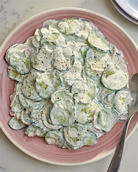 ina garten has a clever trick for making the best cucumber salad ever creamy cucumber salad