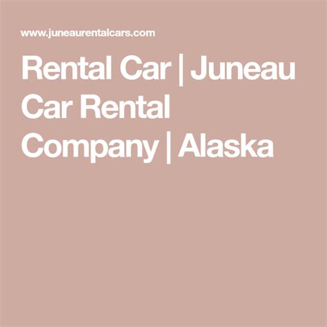 Rental Car | Juneau Car Rental Company | Alaska | Car rental company