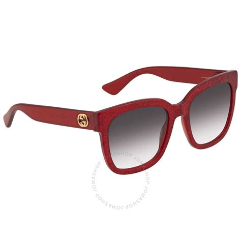 gucci grey gradient square ladies sunglasses gg0034s 006 54 889652048833 sunglasses jomashop