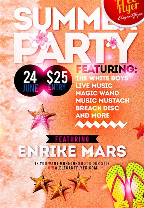 Free Summer Party Psd Flyer Template Download Psd Freepsdflyer