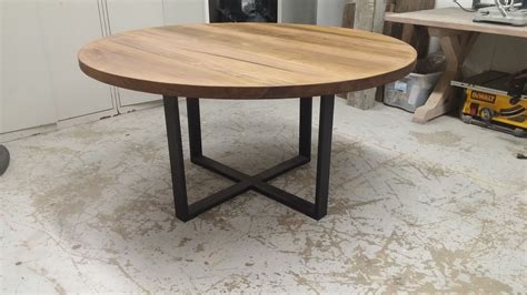 Custom Industrial Modern Round Dining Table Rustic Dining Table Steel