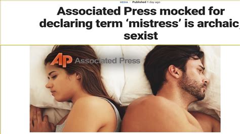 the word mistress is sexist declares associated press woke media continues book burning youtube