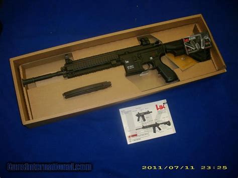 Originally it was marketed as the heckler & koch m4, but the name was changed after colt threatened h&k with legal action over trademark infringement. Heckler and Koch HK 416 22LR