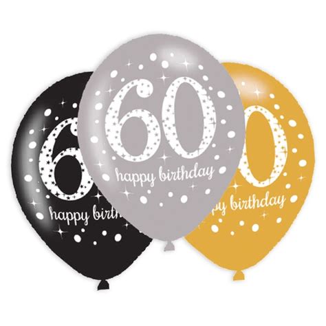 Sprüche und glückwünsche zum 60. Latexballons 60. Geburtstag, 6er Pack, 27,5cm