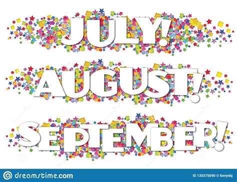 July August September 2023 Calendar Templates Concept Thirds Months Set