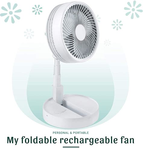 Bellhowell My Foldaway Fan Rechargeable Fan Ultra Lightweight Portable