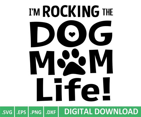Im Rocking The Dog Mom Life Svg Dog Mom Life Svg Dog Mom Etsy