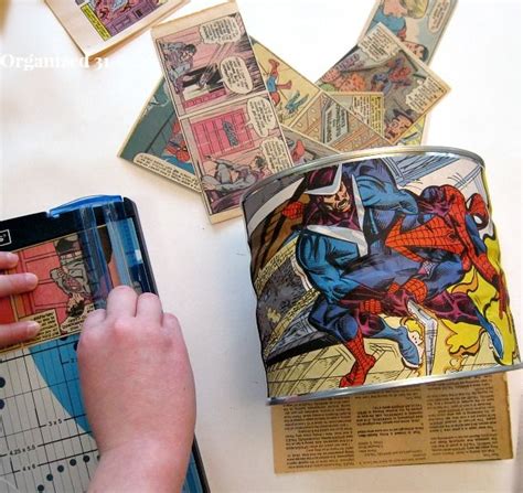 Upcycled Comic Book Can Superhero Crafts Comic Book Crafts Comics