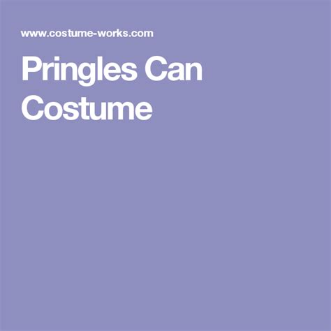 Pringles Can Halloween Costume Contest At Costume