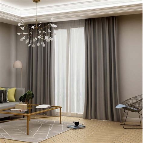 Grey Curtains For Living Room Peinado Moderno