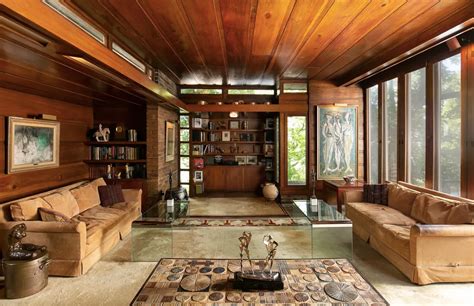 The family dining room features custom furniture that wright designed for his family. A Frank Lloyd Wright Usonian home is headed to auction ...