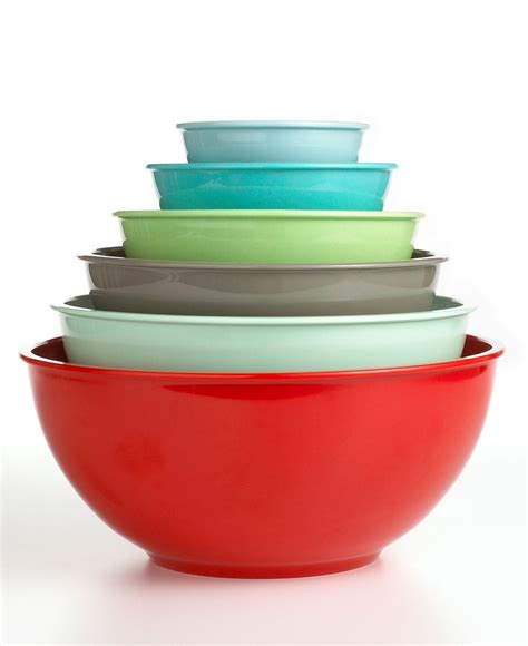 Martha Stewart Collection Set Of 6 Melamine Mixing Bowls