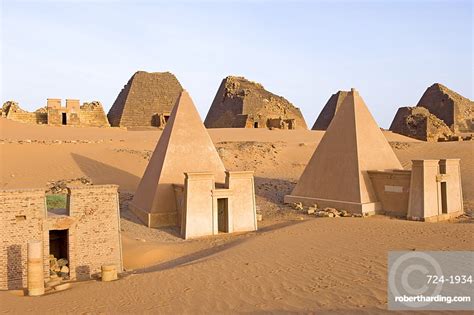 Pyramids Of Meroe Sudan Africa Stock Photo