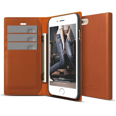 S6 Genuine Leather Wallet Case For Iphone 66s Brown Elago Slg