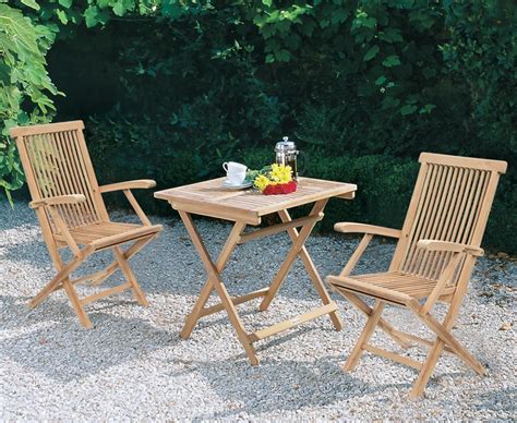 Discover our range of garden dining sets at alice's garden. Rimini Teak Patio Garden Folding Table and Chairs Set