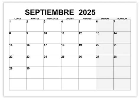 Calendario Septiembre 2025 Calendariossu