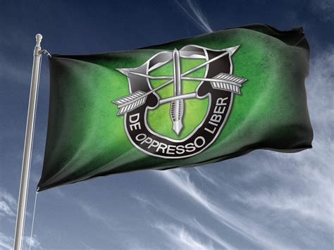 Special Forces Dui Green Outdoor Flag