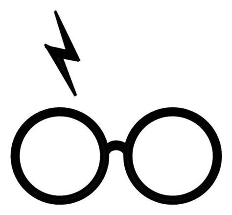 Harry Potter Glasses & Scar Embroidery File in 2021 | Harry potter