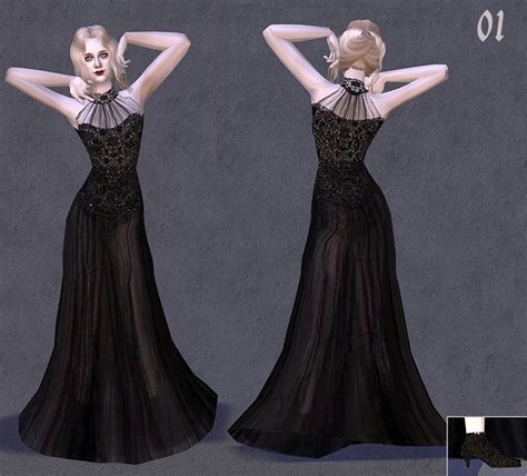 Formal Gothic Dress For Nye At The Castle Sims 4 Dresses Sims 4 Mods